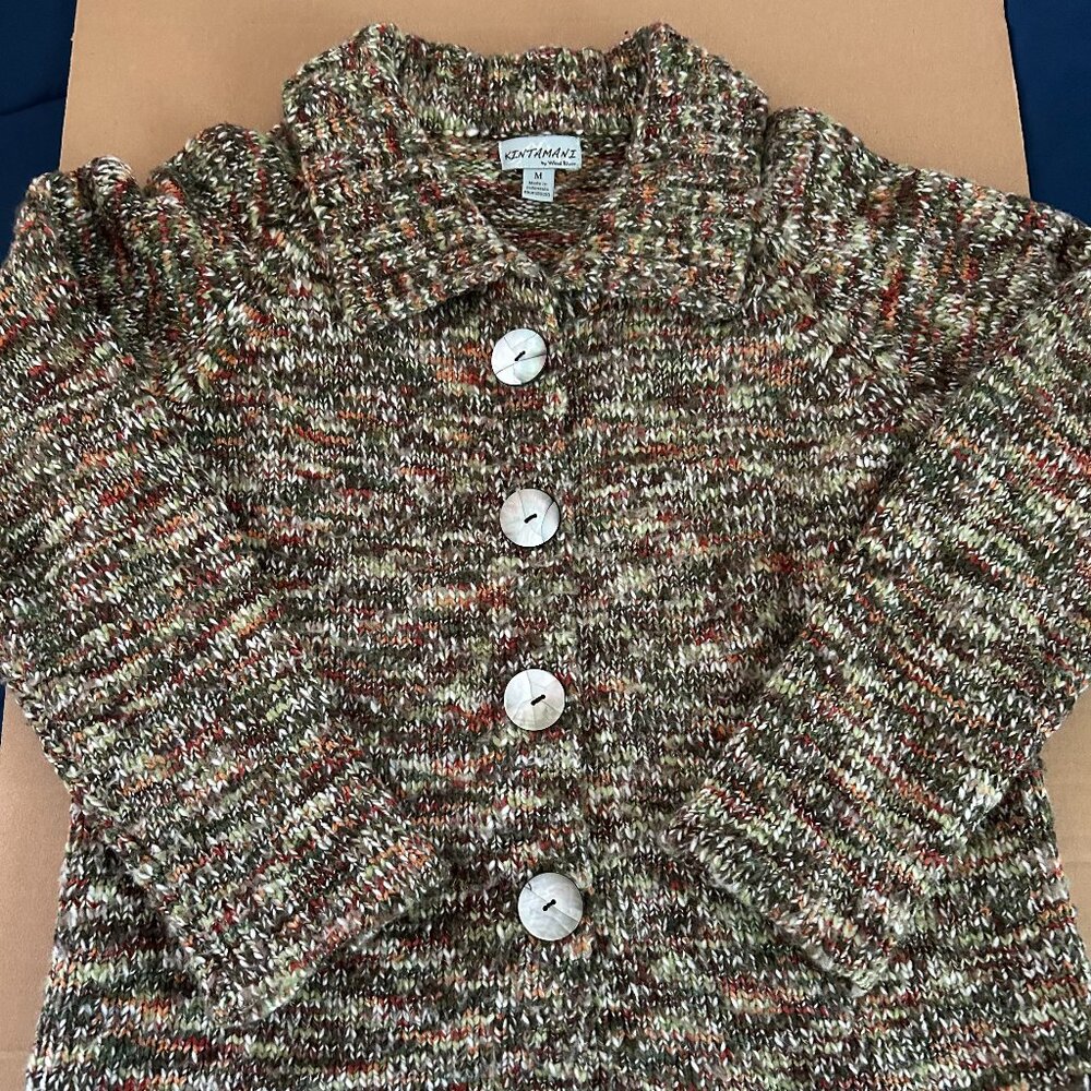 Cardigan sweater with big buttons